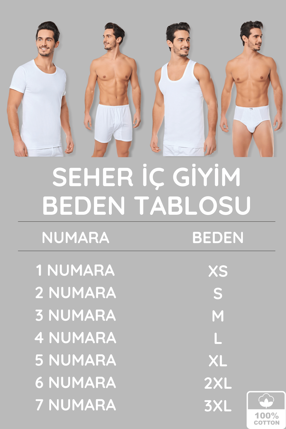 0005 Seher Erkek Slip 3'lü Beyaz - 2