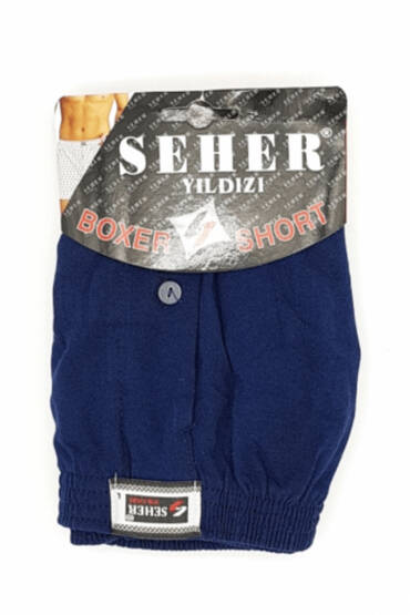 0008 Seher Erkek Düz Boxer 10'lu Paket Lacivert - 1