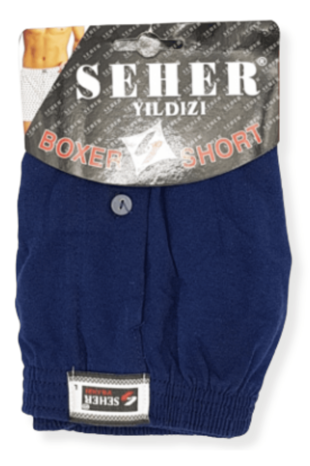 0008 Seher Erkek Düz Boxer 5'li Lacivert - 2