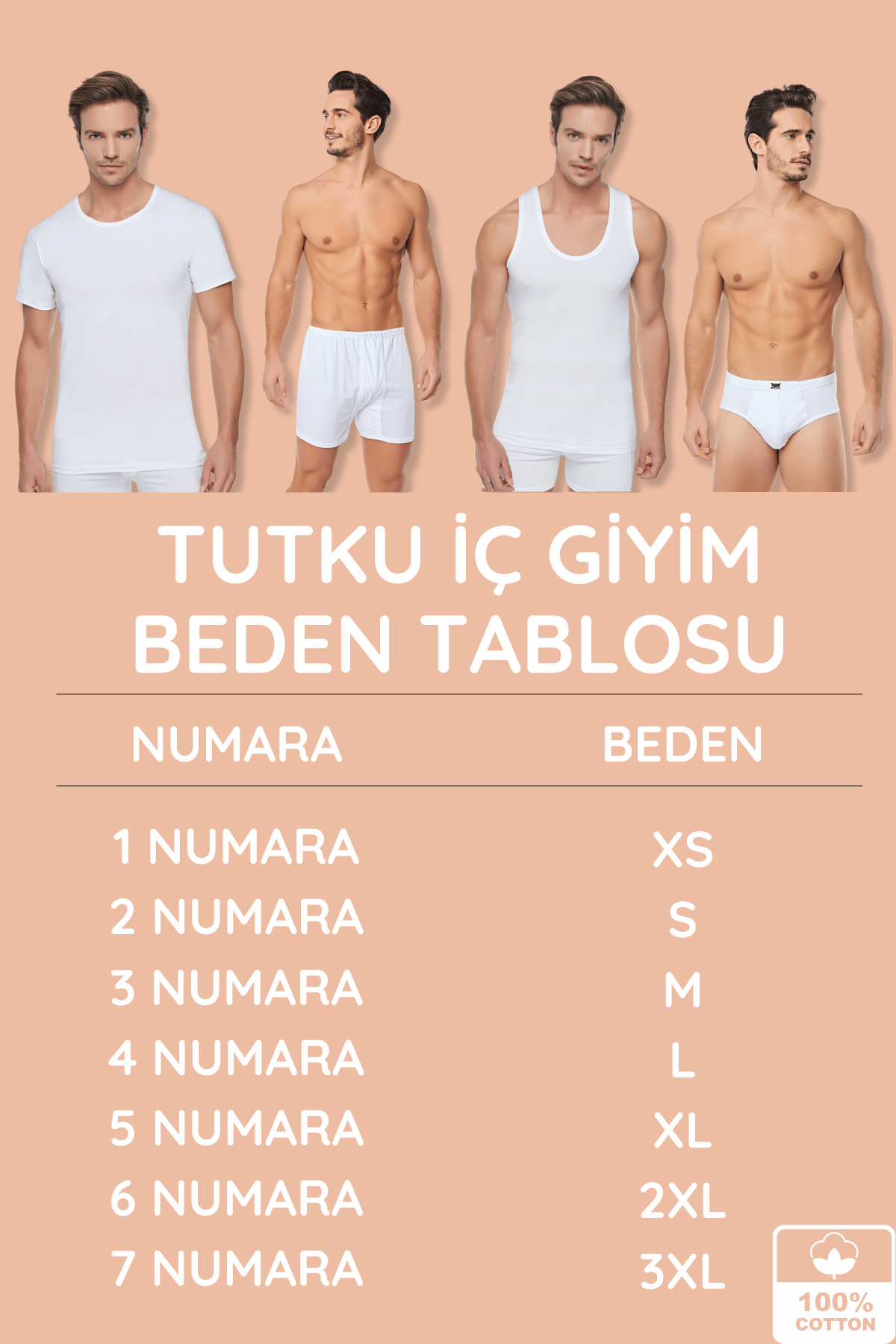 0109 Tutku Erkek Slip 3'lü Paket Beyaz - 3