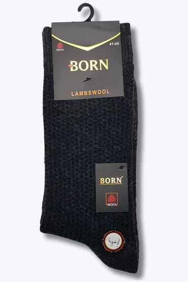 Born Erkek Lambswool Havlu Çorap 6'lı Paket Asorti - 4