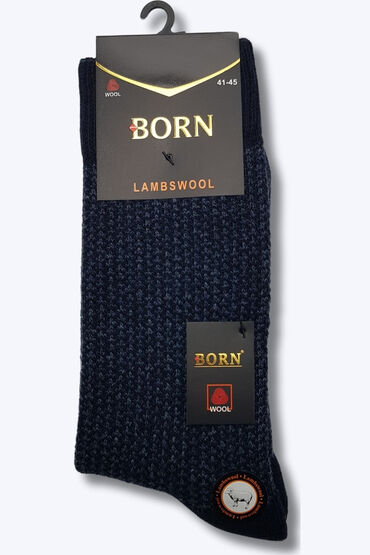 Born Erkek Lambswool Havlu Çorap 6'lı Paket Asorti - 5